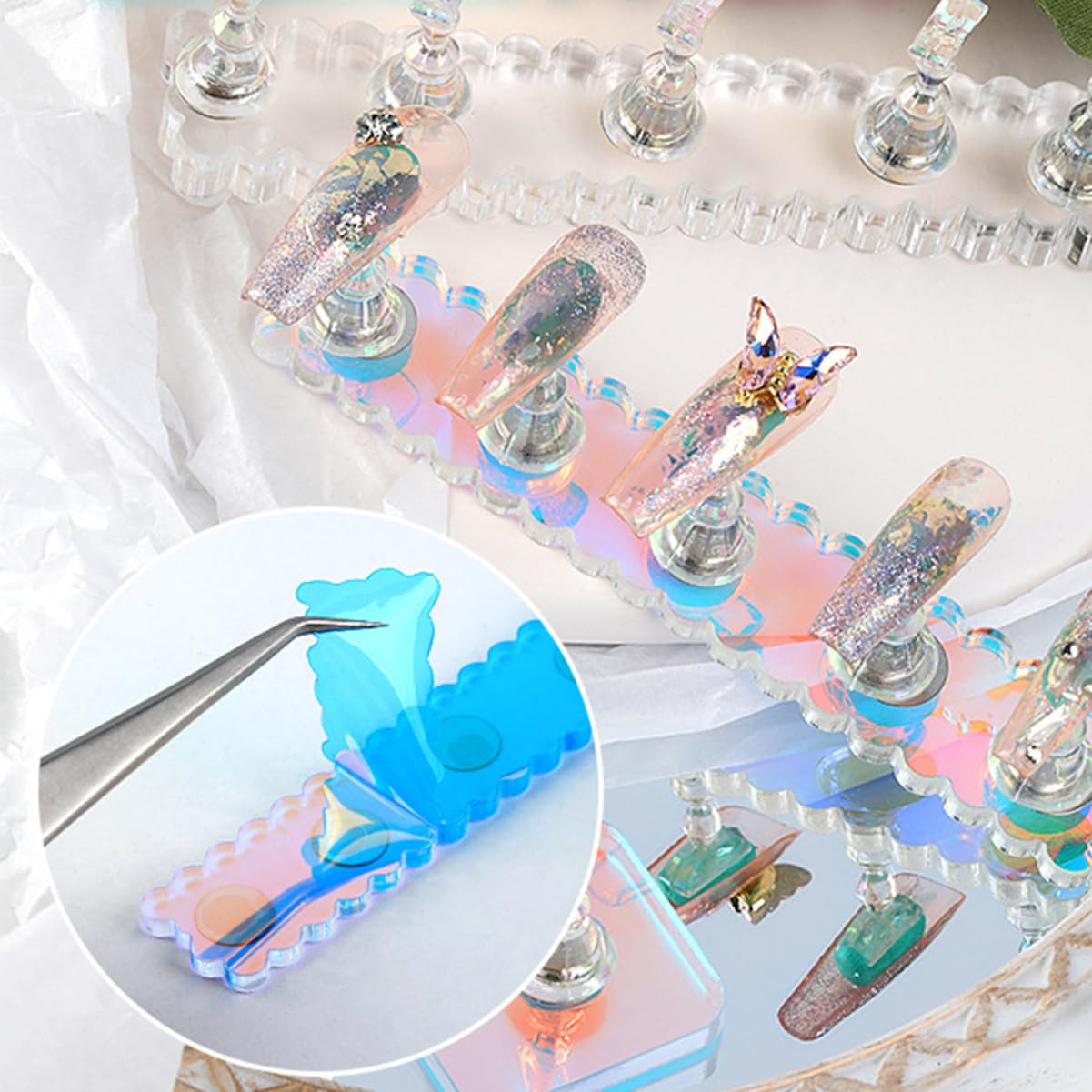 Acrylic Nail Practice Holder Display Stand for Nail Artists image 3