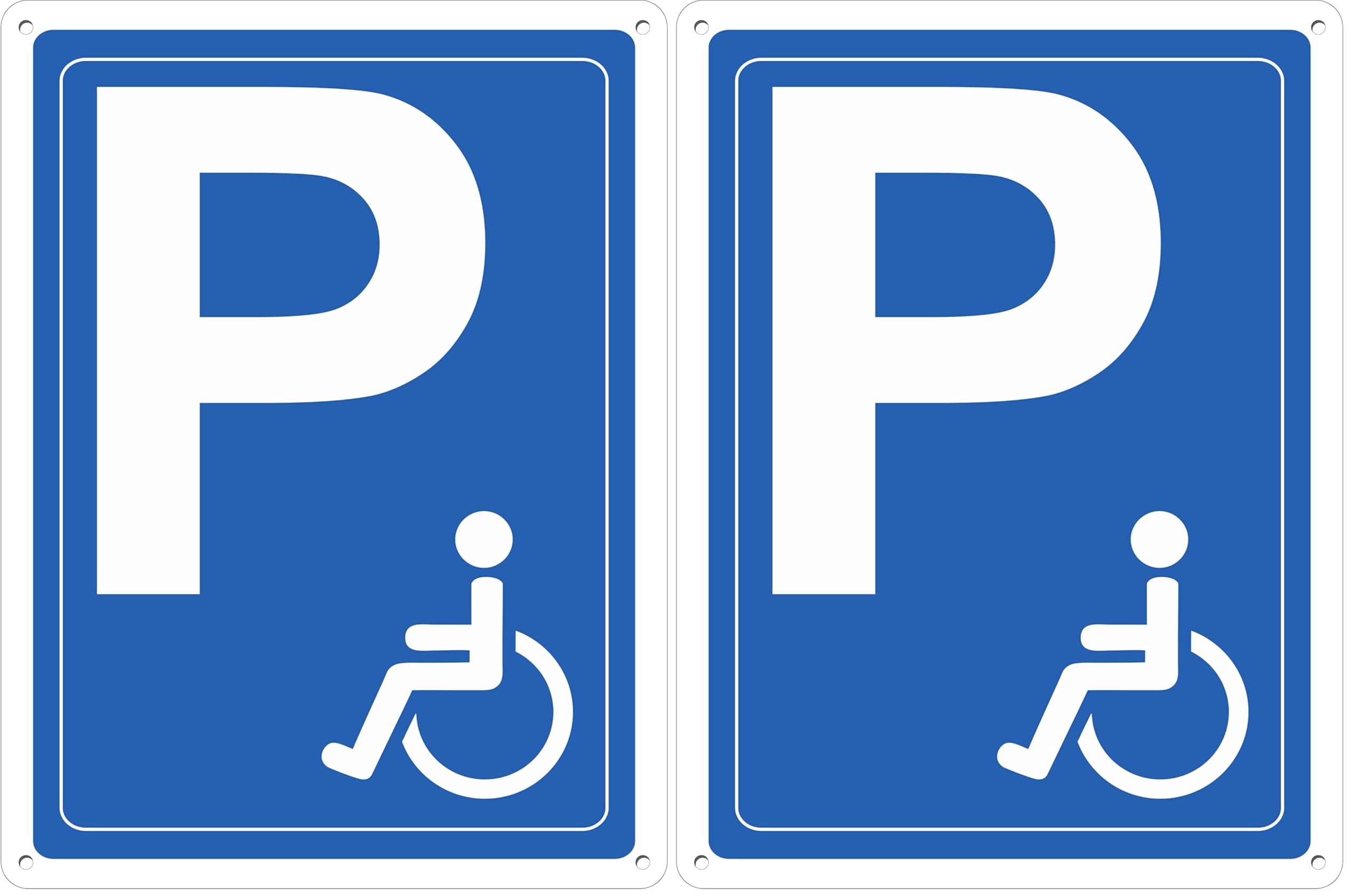 Panneau parking handicapés rigide micro-perforé alu composite - 7