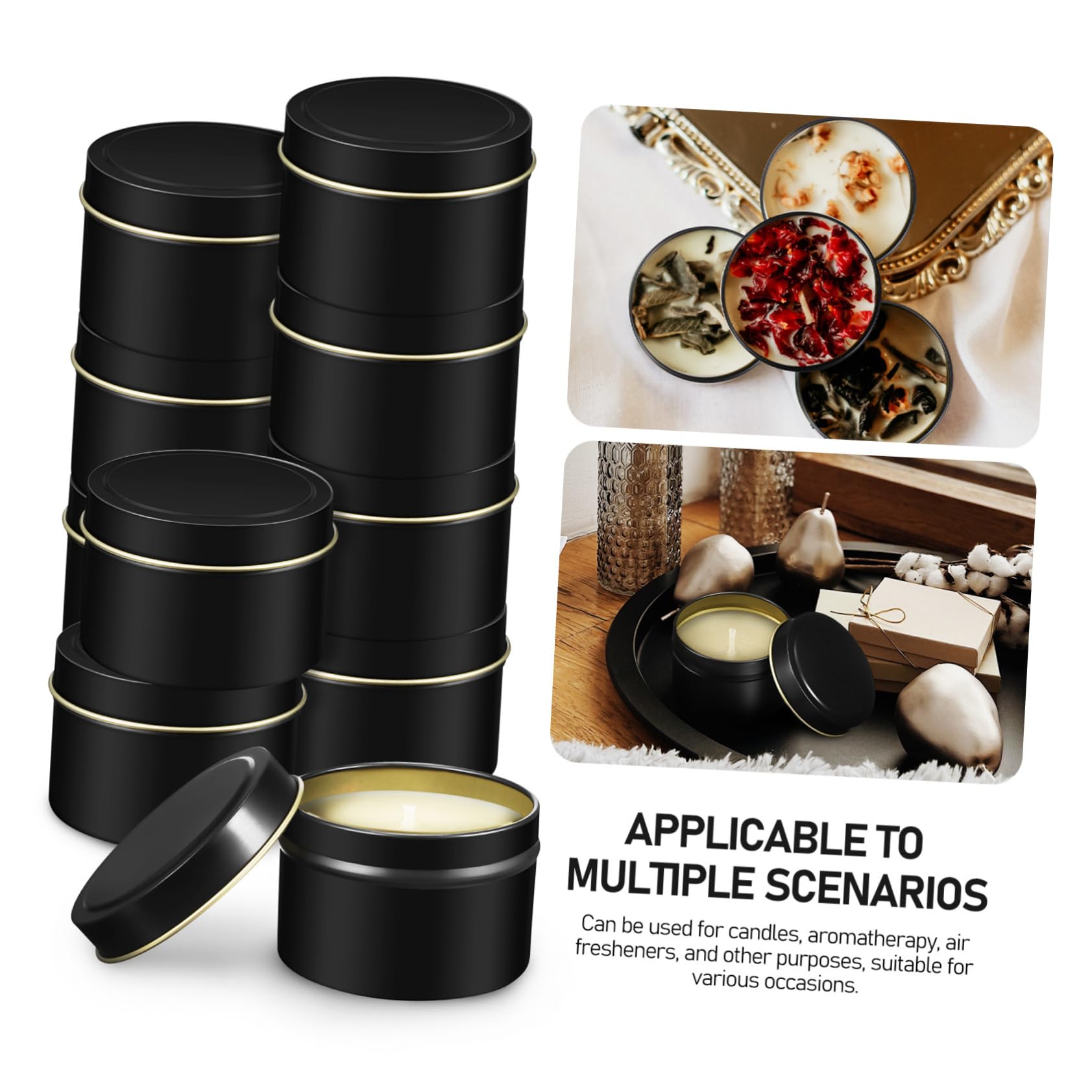 ABOOFAN Scented Candle Containers Pcs Empty Round Tinplate Candle Jars Lids