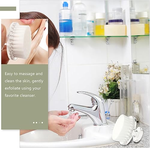 Miniatura 3 de Cepillo de limpieza facial manual, cepillo exfoliante suave para limpieza profunda de poros y cuidado de la piel, cara compacta de mano para uso