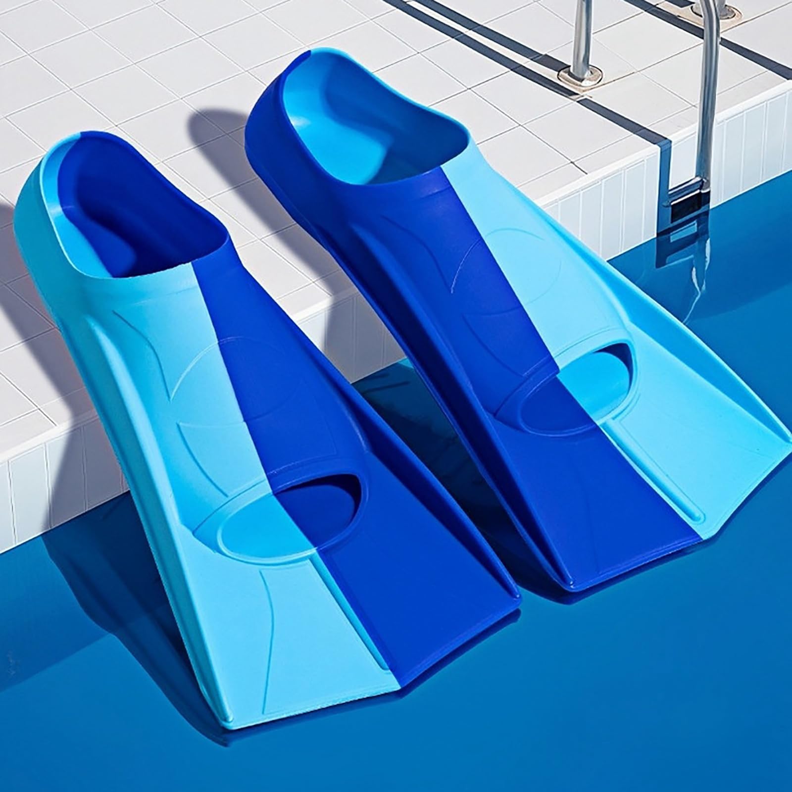 Palmes de Plongée Palmes de Natation entraînement Brasse Palmes Courtes en Silicone(M)
