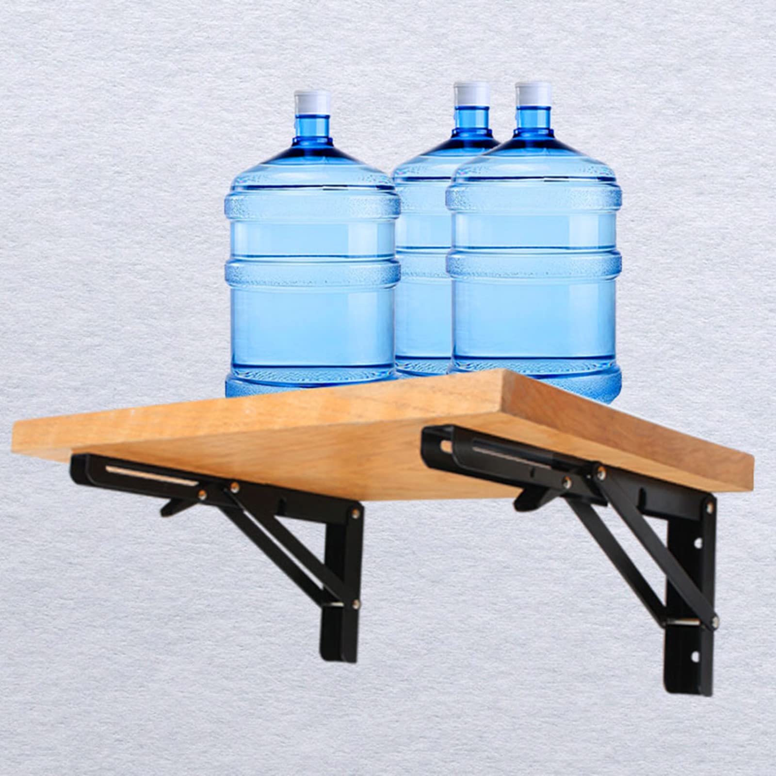 x2 Staffe per mensole Metallo,Supporti per Mensole Pieghevoli a Parete,Staffe multifunzionali Fai-da-Te,Reggimensola Pieghevoli Pesanti,Accessori Completi,400 * 175mm