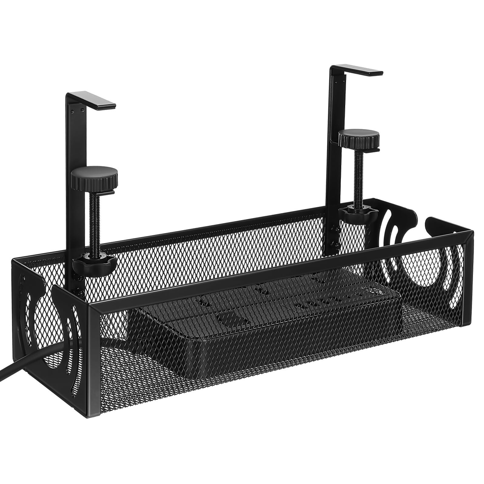VILLCASE Organizer Cavi Scrivania con Morsetto Antiscivolo Supporto per Gestione Fili Sotto Scrivania Adatto Ufficio e Postazioni Gaming