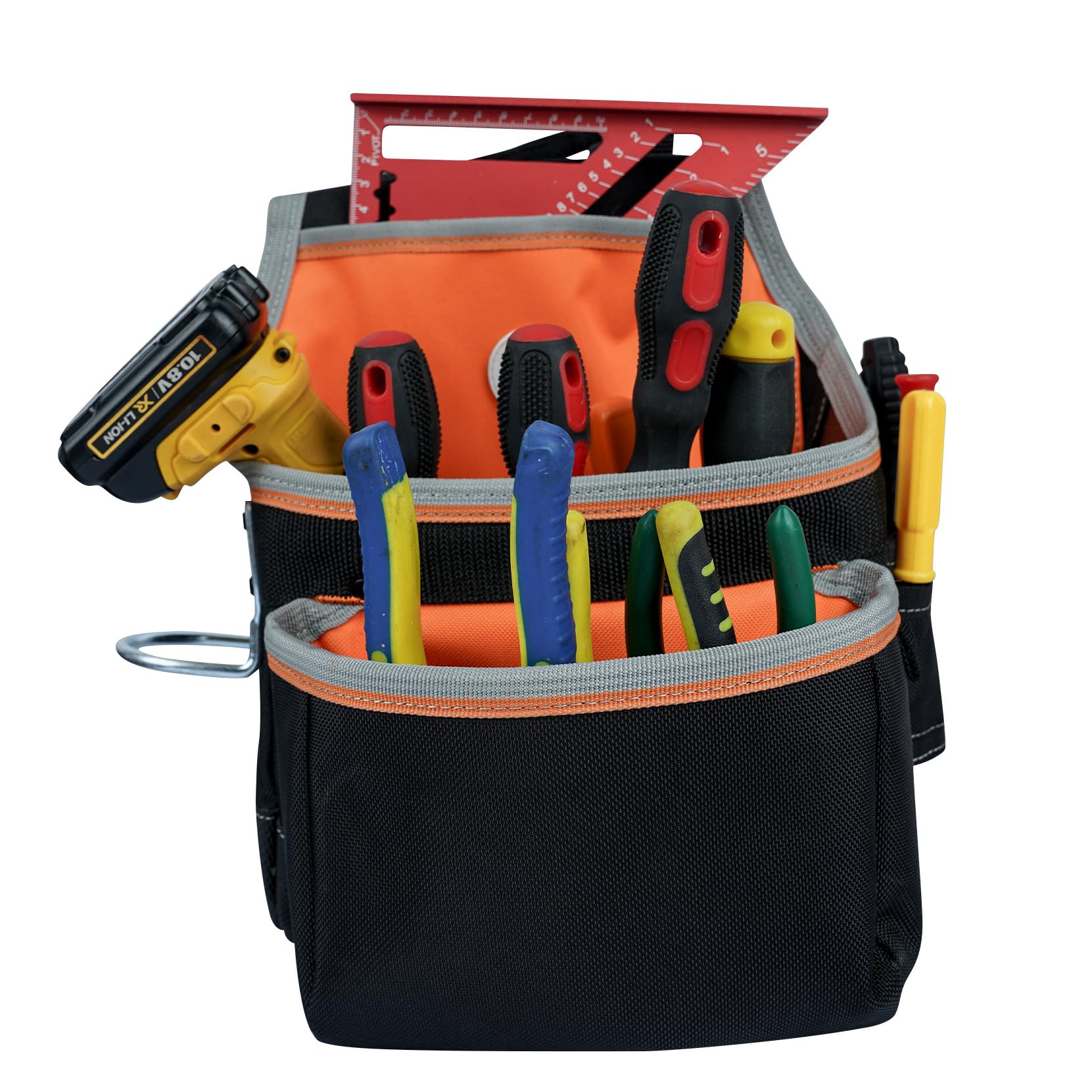 Zeluga 20-216 Equipo de herramientas y clavos de poliéster, naranja/negro
