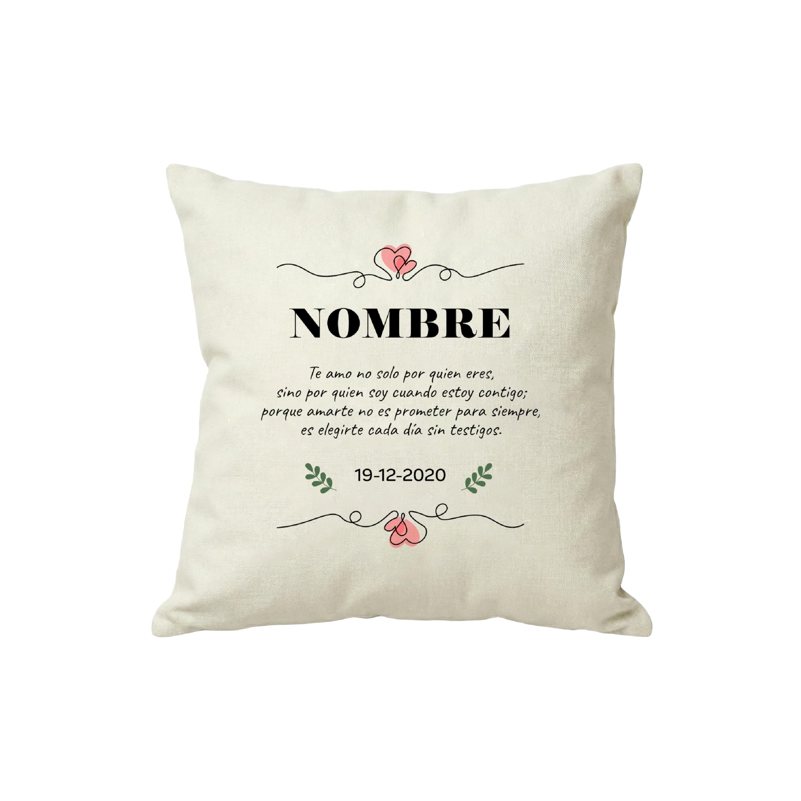 Cojín Personalizado con Foto y Texto (50X50)
