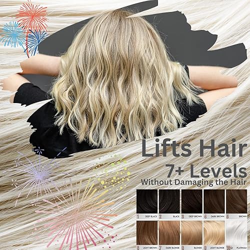 Miniatura 3 de Perfect Blond - Kit de colorante para el cabello de 17 onzas1.1 libras + paquete de revelador de 30 vol, 5 unidades (polvo aclarador azul)