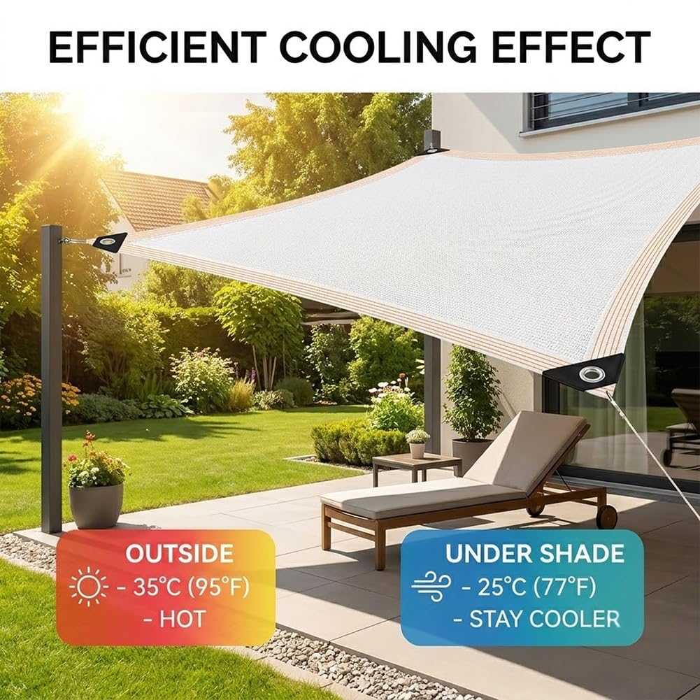 Red de Sombreado para Invernadero del 50% con Ojales, Malla Sombra Exterior | Toldo Vela de Sombra Protección UV Transpirable Tela de Lona Sombreo Resistente Viento para Jardín Plantas Patio(6x11.0m)
