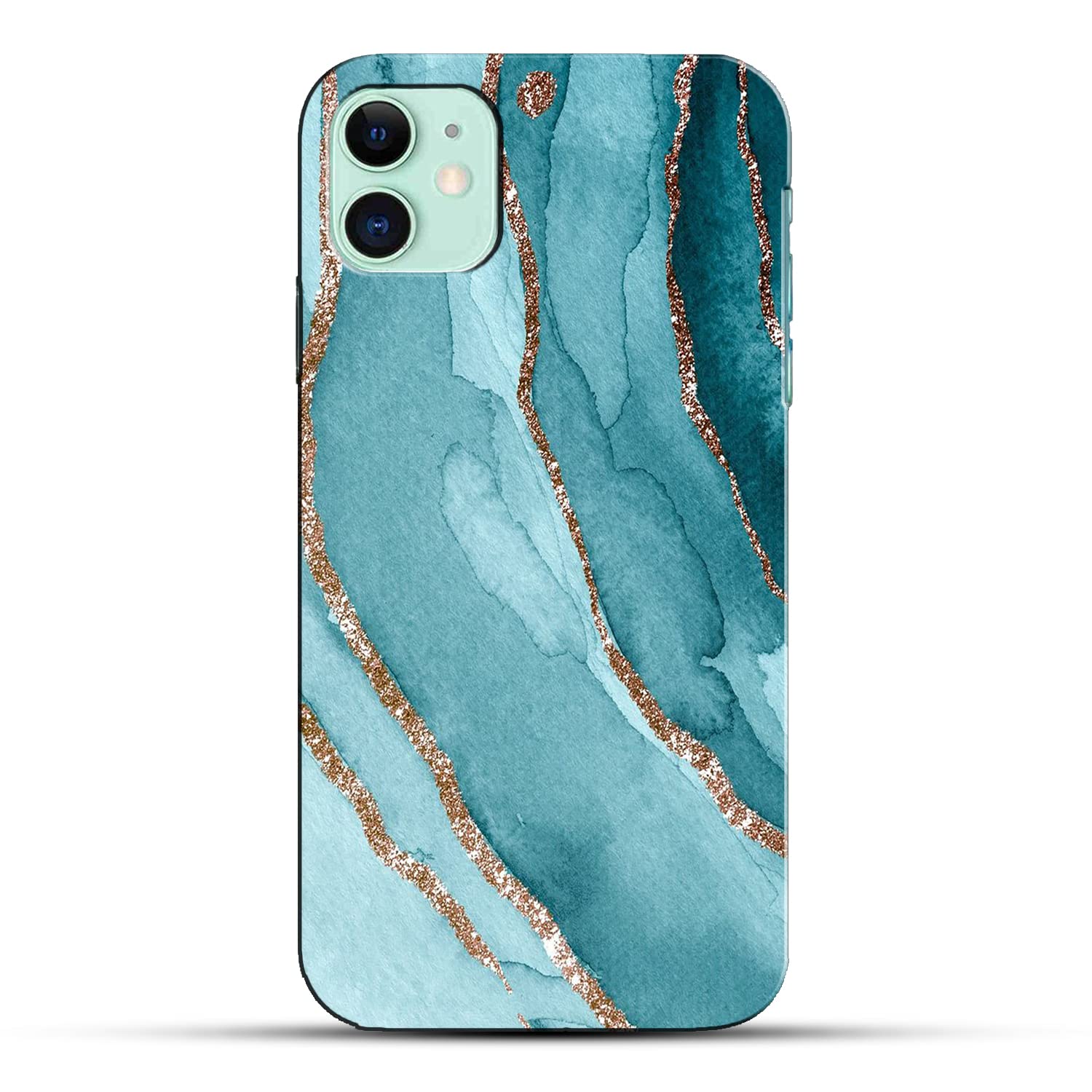 COLORflow Back Cover Compatible with iPhone 11 | Beautiful Blue Marble Golden Stripes | Designer Printed Hard CASE Bumper Back Cover Compatible with iPhone 11 (B0BQF9NCGL) Amazon Price History, Amazon Price Tracker