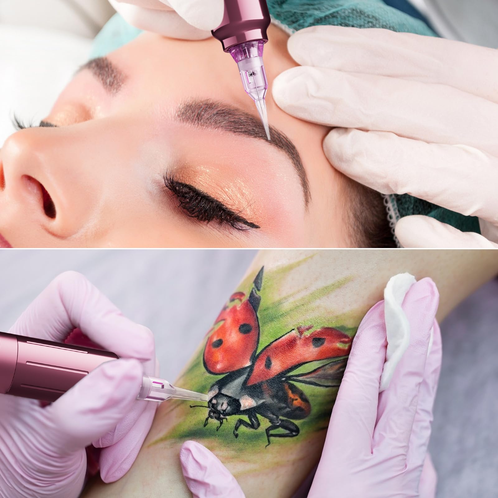 Biomaser Semi permanenent makeup needle 20pcs Cartuchos Agujas especialmente diseñadas para estética facial de cejas o micropigmentación del cuero cabelludo (3RL0.25)