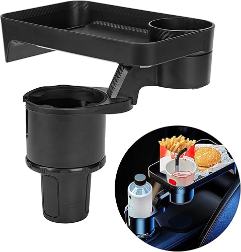 Expansor multifuncional con bandeja desmontable, base ajustable, soporte para tazas con rotación de 360
