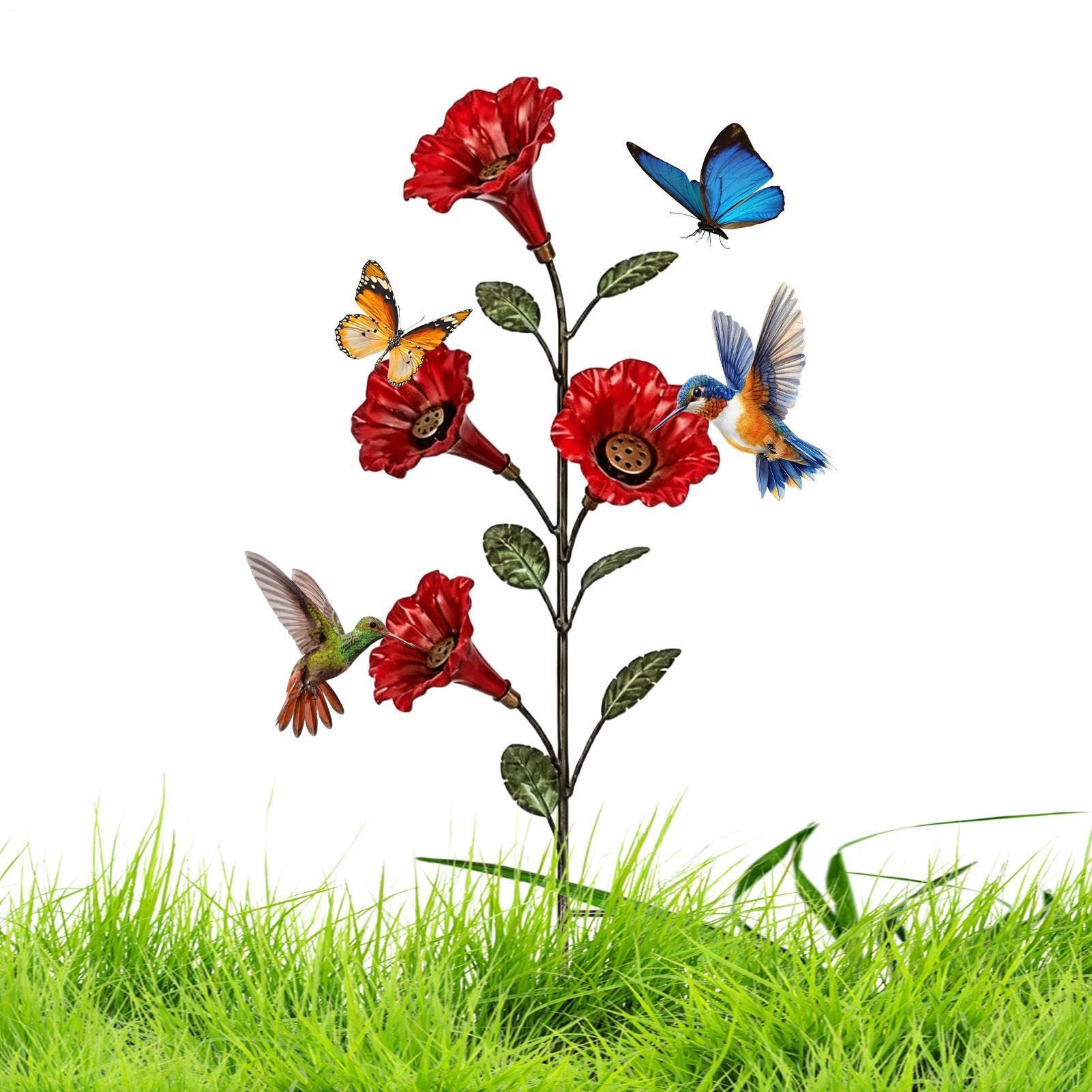 de colibrí con forma de flor para decoración de porche