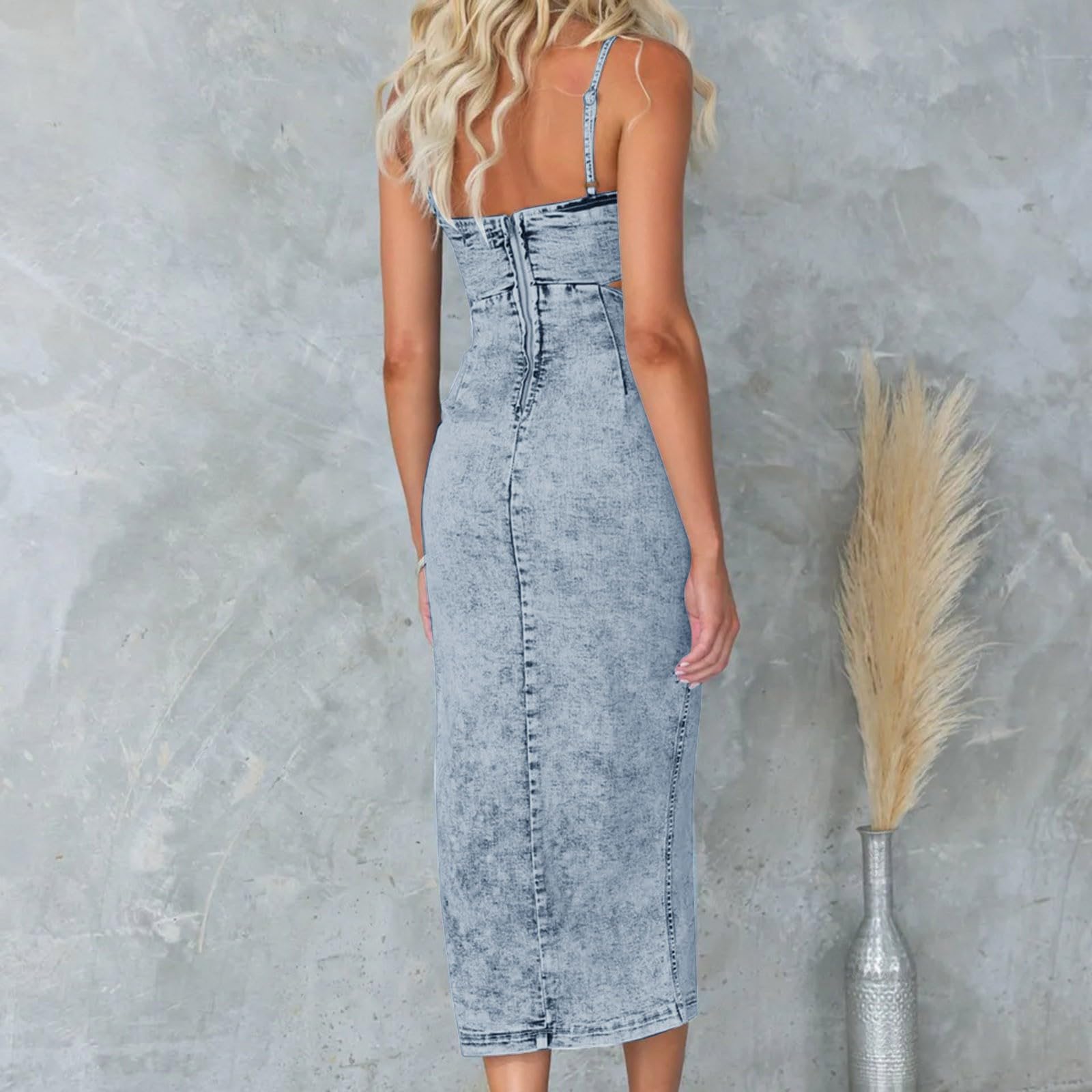 Vestidos Verano Mujer Vestidos Verano Mujer Largos, Tela Cómoda Resistente Uso Diario para Paseos Vestido De Fiesta Mujers Elegantes Vestido Tejido Elástico Frío