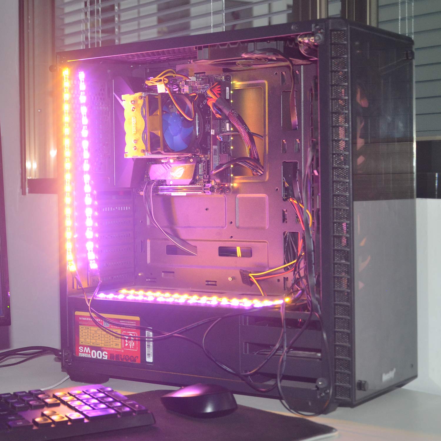 LEDdess LED Light Strip Computer Lighting Pink with for PC