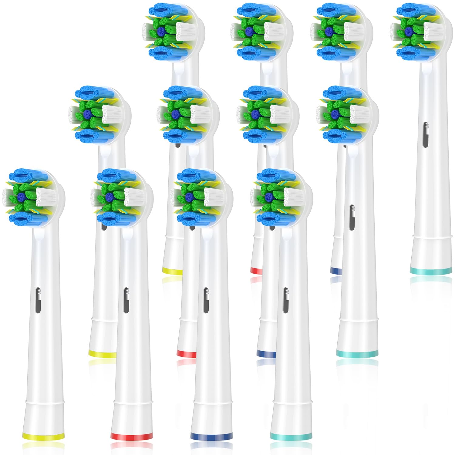 Schallcare Replacement Brush Heads Compatible with Oral B Braun Electric Toothbrush - Floss Toothbrush Head Fits for Oral