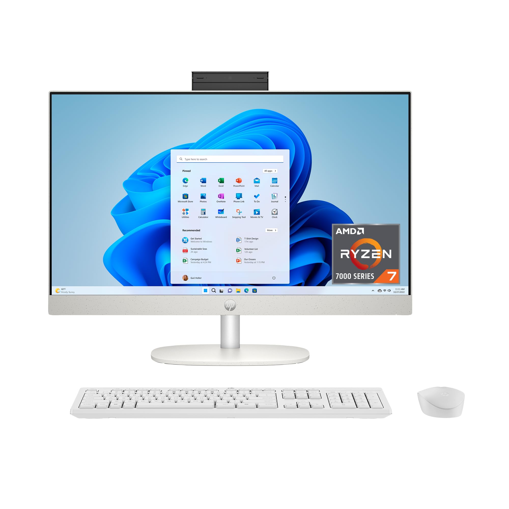 Amazon.com: HP 23.8 inch All-in-One Desktop PC, FHD Touchscreen