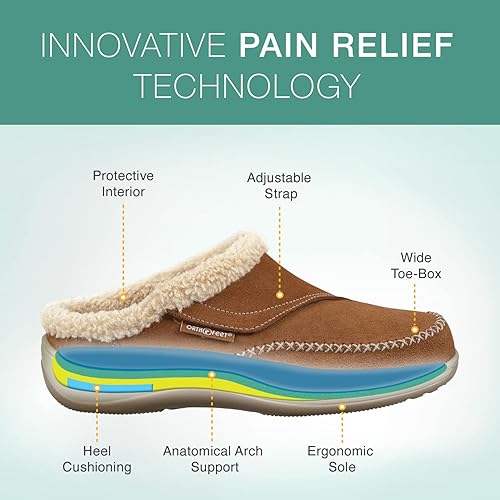 Miniatura 3 de Orthofeet Women's Orthopedic Faux Fur Lined Charlotte Slippers