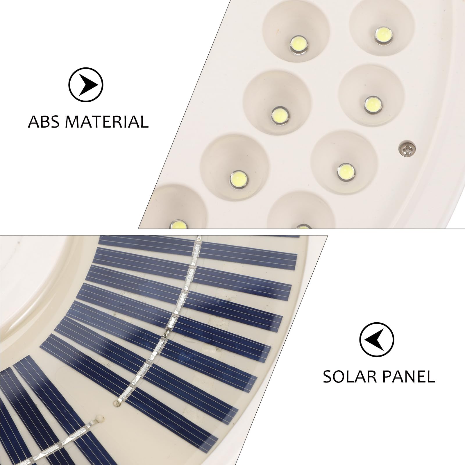 Solar Fahnenmastleuchte mit 48 Leds, 3, 7v 2500mah Akku, Weiß | Ip55, Abs Gehäuse, Nachtbeleuchtung bei Stromausfall, 48x6mm, für Flaggenanzeige im Freien