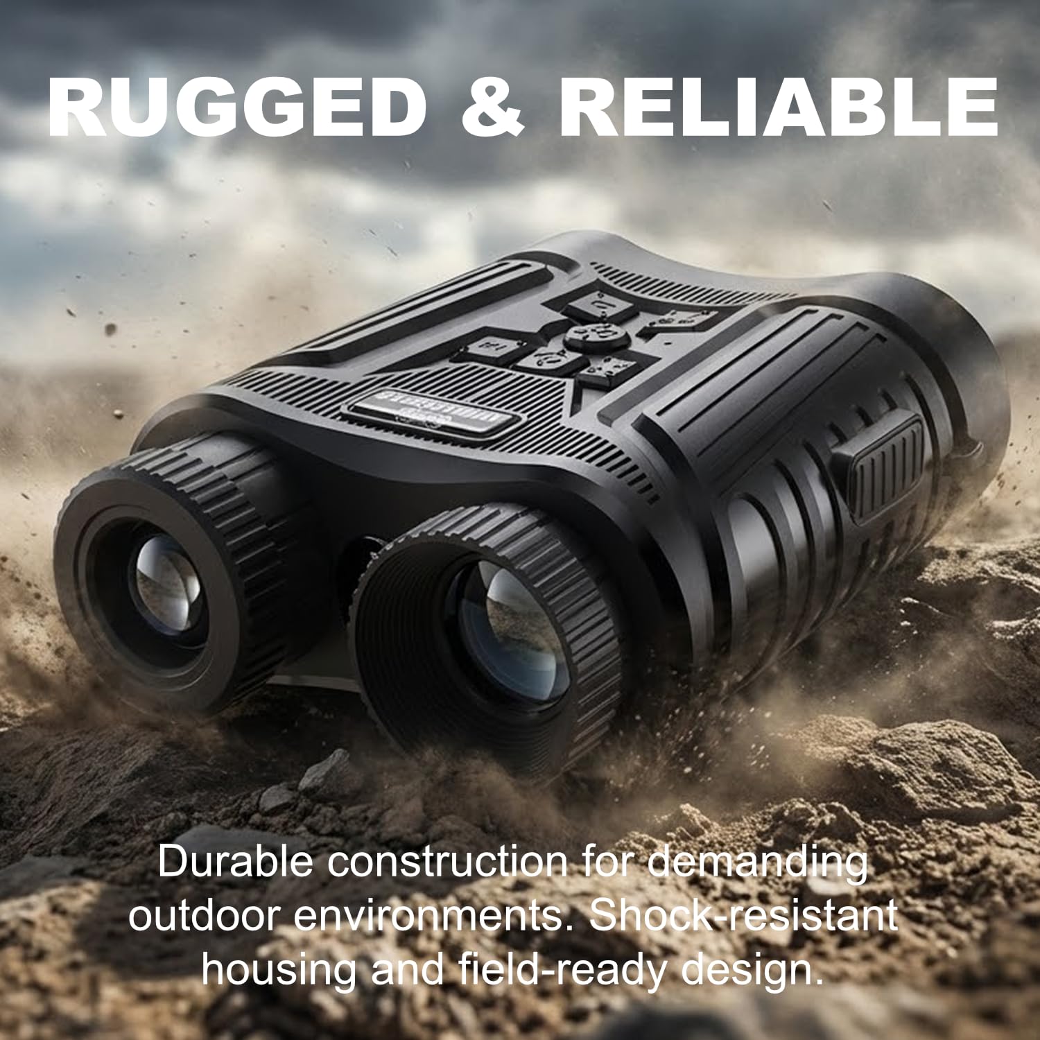 Jumelles de vision nocturne numérique 4K HD pour adultes, zoom 8x, portée de vision infrarouge de 600 m, lunettes de vision nocturne avec écran de 3" avec lampe de poche externe pour le camping et