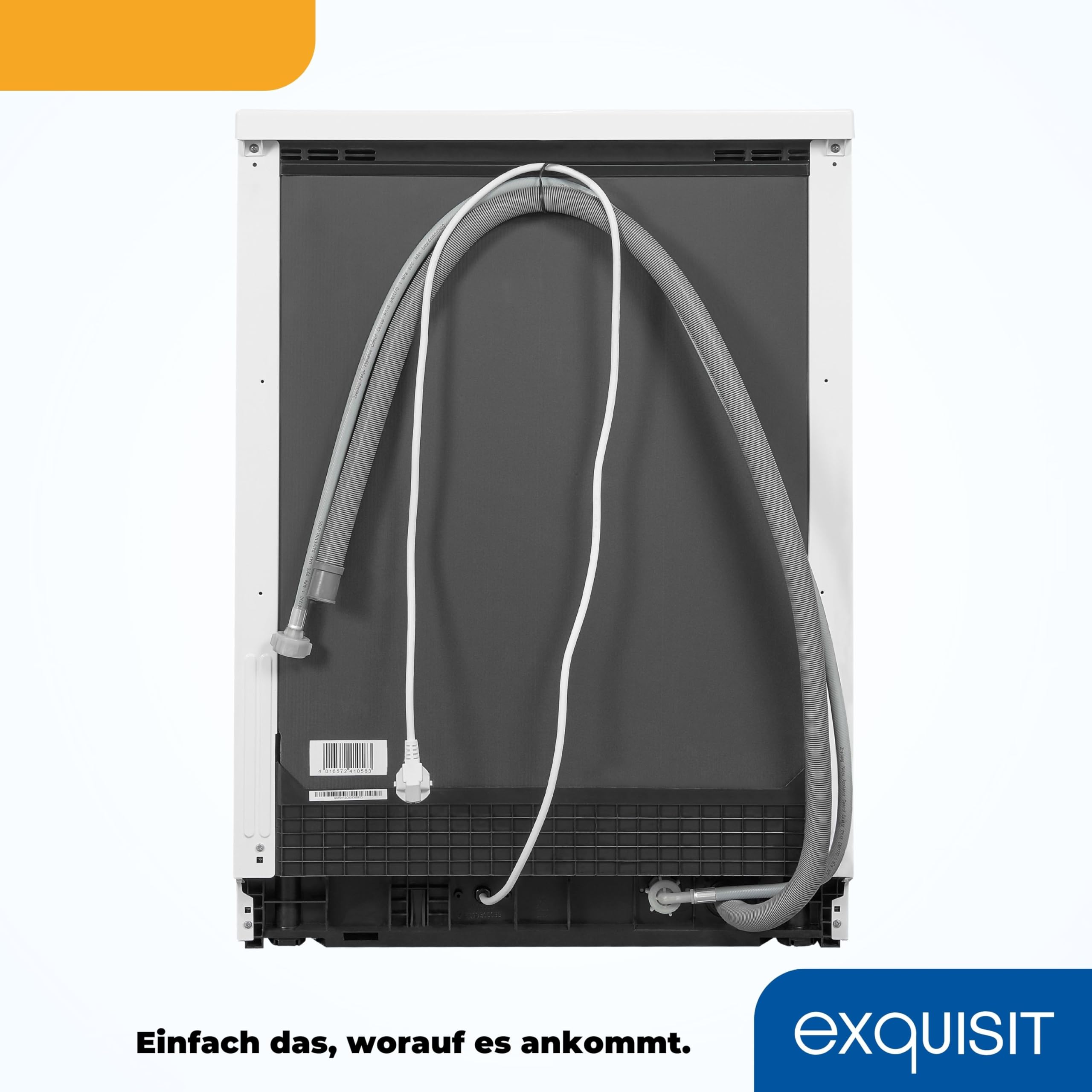 Exquisit Lavastoviglie GSP9112-030E Bianco | Lavastoviglie 60 cm autoportante e sottopiano | Unità da pavimento | 12 soffitti su misura | Bianco