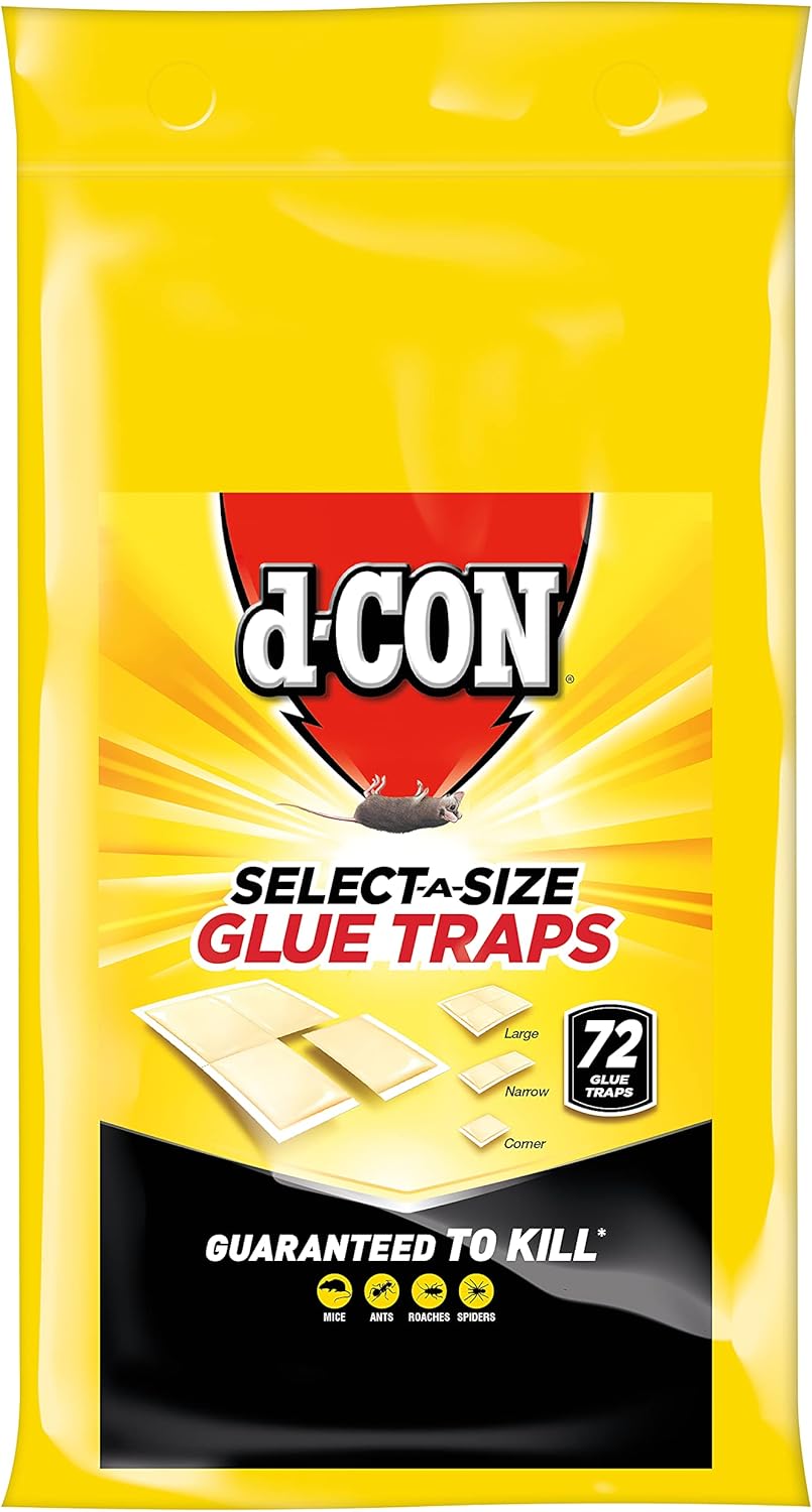 dCON PreBaited SelectASize Glue Traps, Mouse, Ants
