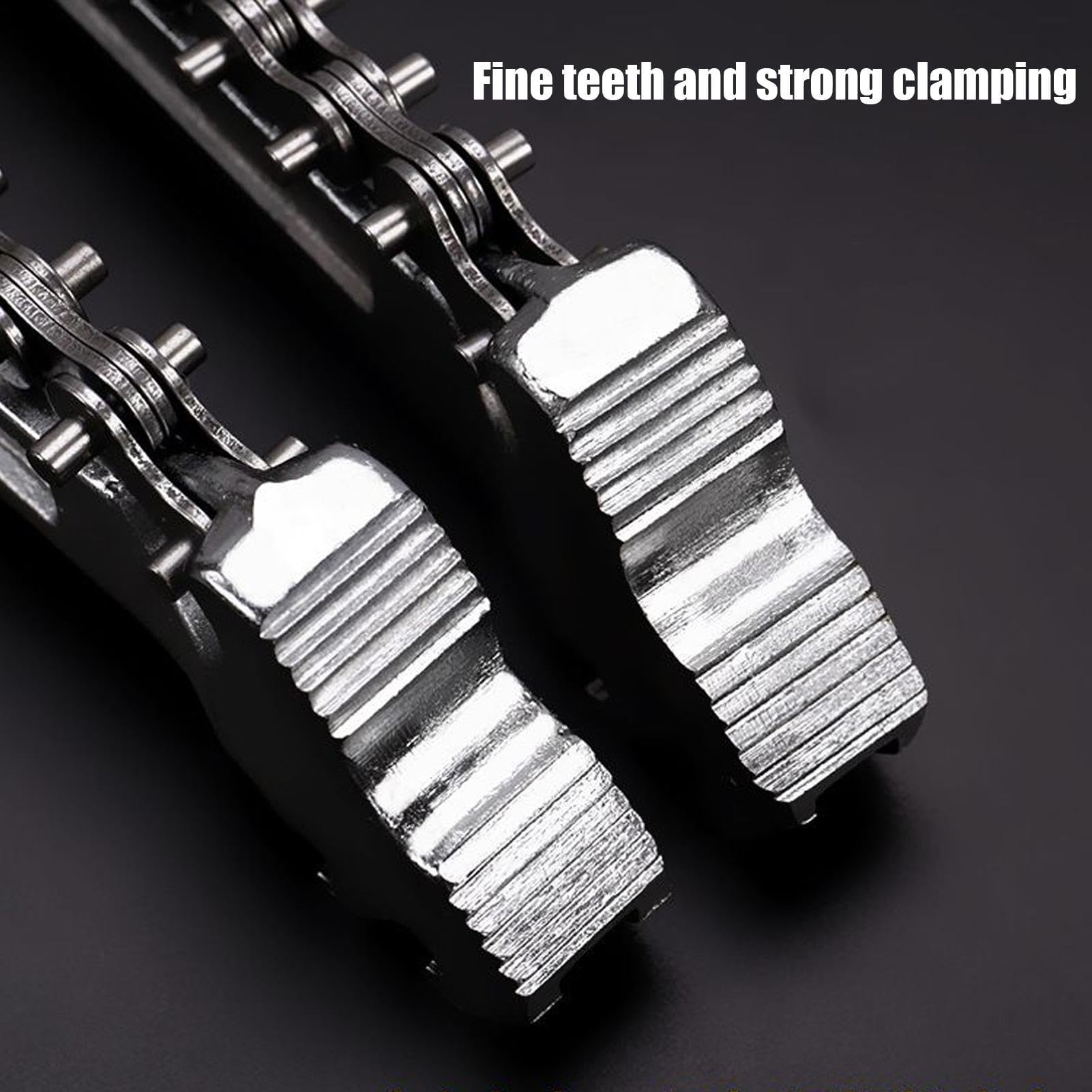 Llave de cadena de fontanería: herramienta de agarre de tubería industrial, controlador de torque resistente | Llave de abrazadera de acero robusta, dispositivo de taller ajustable, equipos de reparac