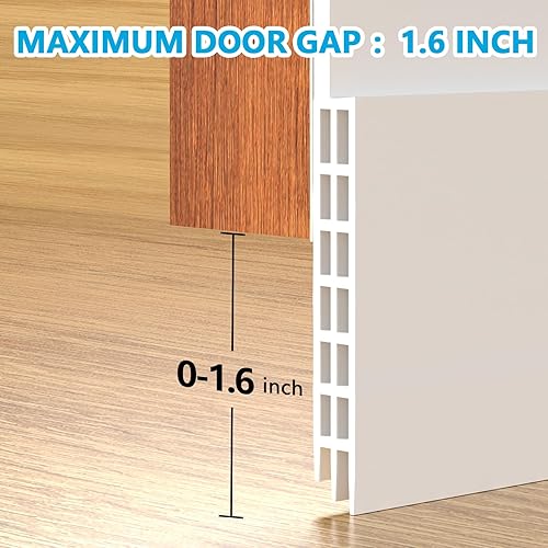 Miniatura 6 de Tope de puerta para grandes huecos, parte inferior de relleno de hueco de puerta se adapta a grandes huecos, barridos de puerta adhesivos fuertes