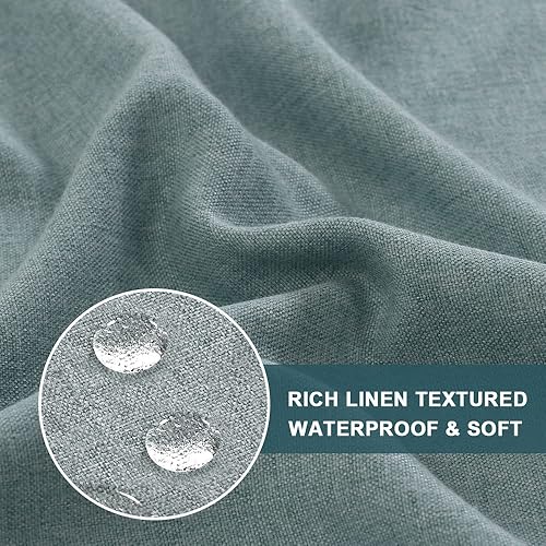 Miniatura 4 de FantasDecor Persianas romanas opacas con amarre y aislamiento térmico, Tricia, cortina de vidrio francés, bloqueo de luz, oscurecimiento de