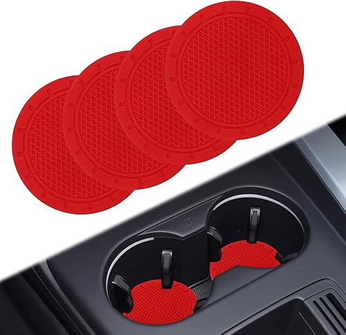 Miniatura 9 de 4 portavasos para automóvil, universal, antideslizante, a prueba de golpes, incrustado en adornos, 2.75 pulgadas, accesorios