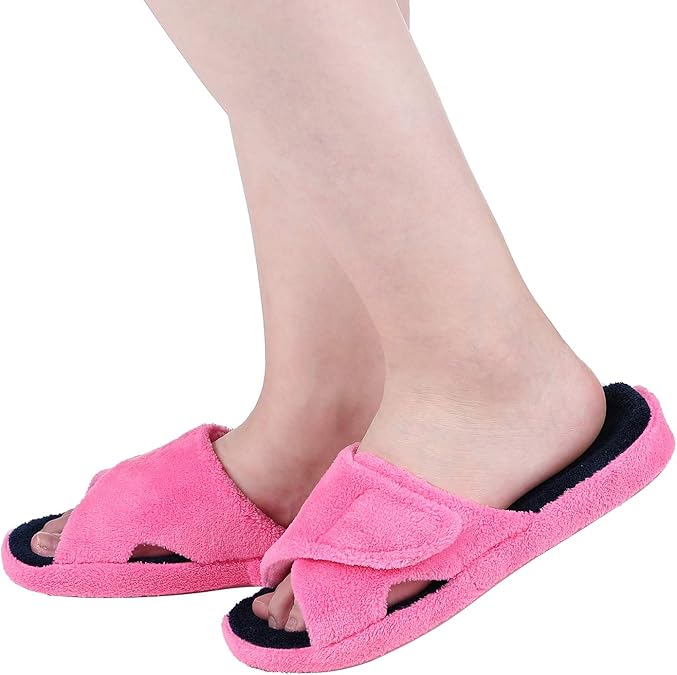 Womens open toe slippers with arch support Clearance