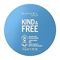 Rimmel London, Cipria Compatta Idratante KIND & FREE, con Aloe Vera e Tapioca, senza Talco, Cruelty-Free e Vegano, Tonalità 10 Fair, 10 g