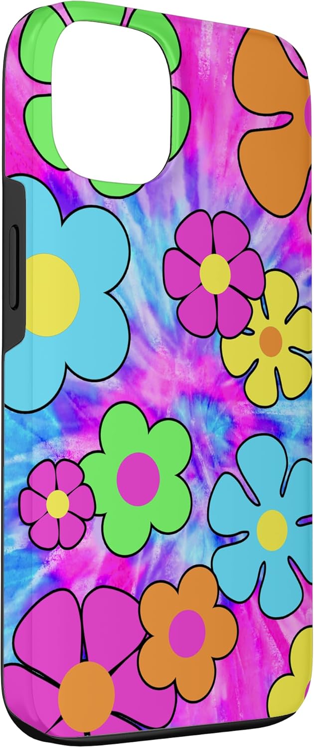 Hippie Flower Power Tie Dye 60s 70s Psychedelic Groovy Case for iPhone 13