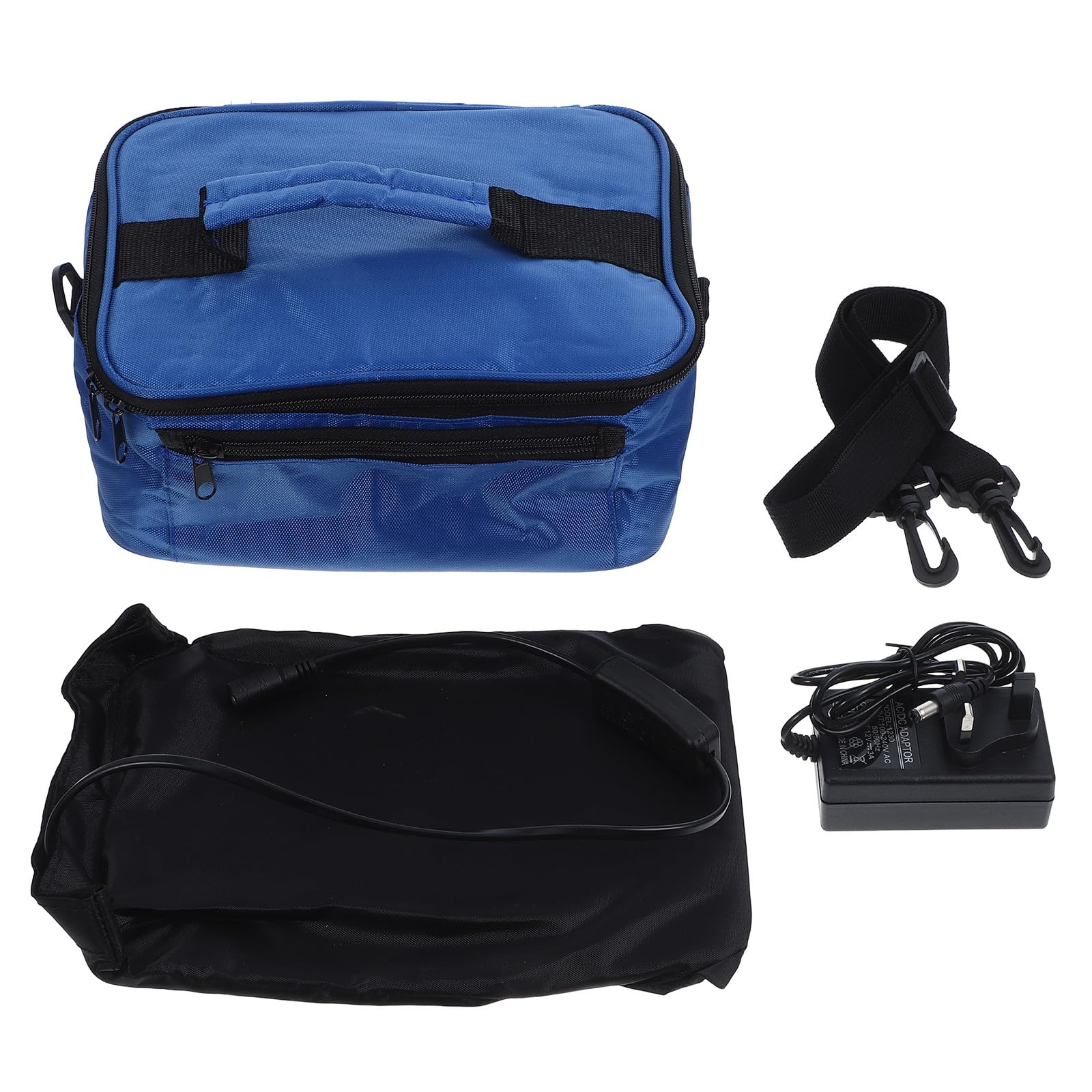 Housoutil Auto Heiz Lunchtasche aus Oxford Gewebe 12v Lebensmittelwärmer fürs Auto Isolierte Aufwärmtasche und Reise mit Schultergurt Große Kapazität Aluminiumfolie Innenfutter