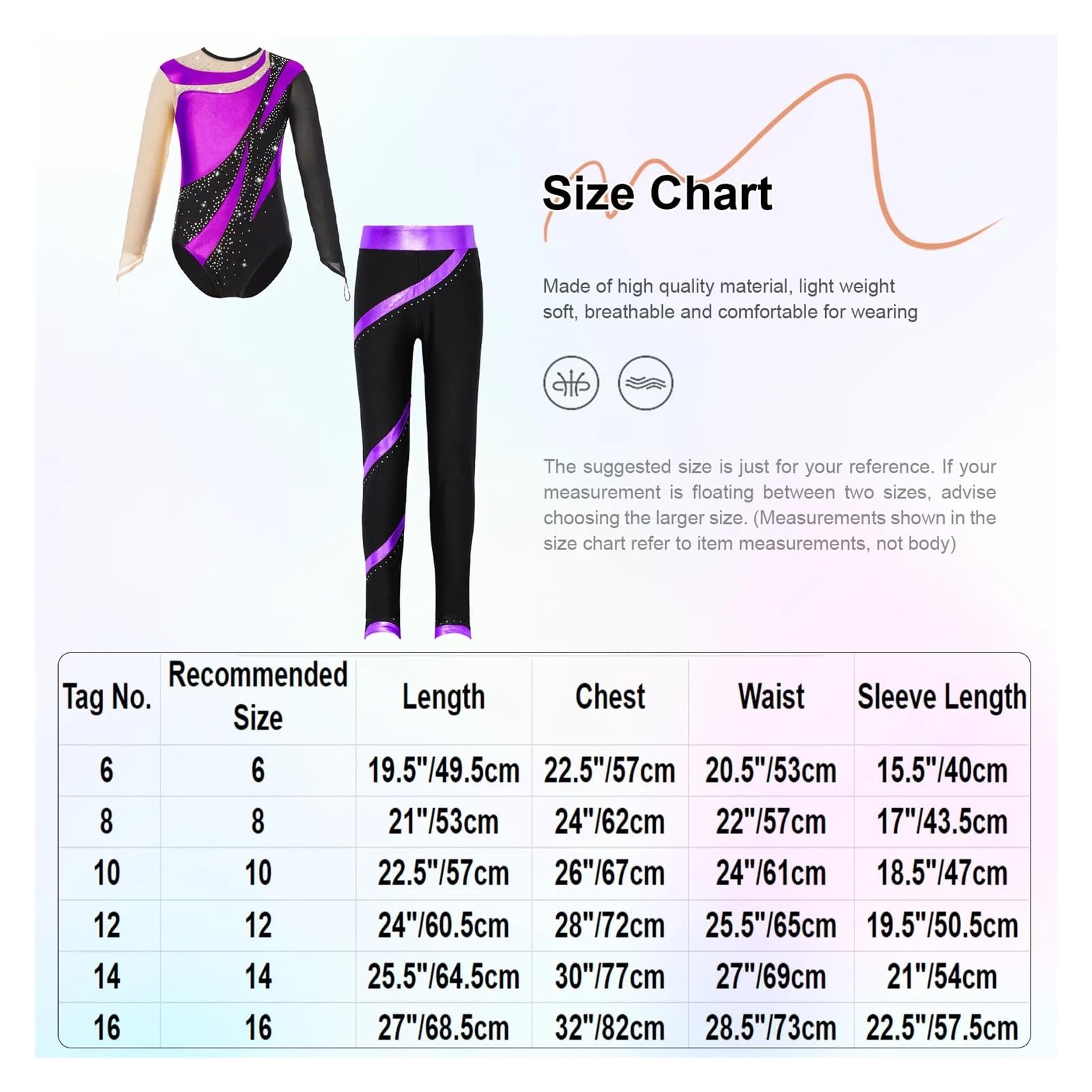 Maillots Gimnasia Conjuntos de danza y ballet for niños, leotardo de gimnasia for niñas, mono de patinaje artístico de manga larga brillante con pantalones, conjuntos de ropa de baile de 6 a 16 años P