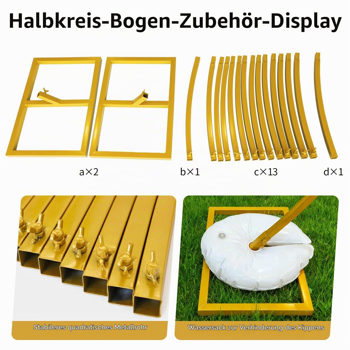 2.2M Metall-Ballonbogen-Kit,DIY gebogener Bogen,Eisen-Hochzeitsbogen,DIY-Metall-Rundballonbogen-Girlande,runder Ring-Ballonbogen-Kit