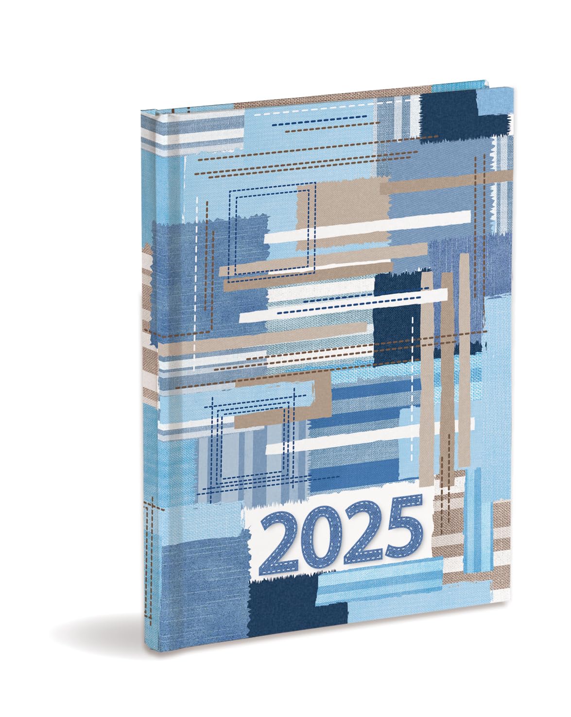 2025 January-December 2025 Hardcover Daily Diary Organiser with Blue Texture