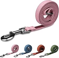 Vista 9 de Correa de perro beige para perros pequeños, 4 pies, 90% rayón derivado de bambú, correa de perro 10% poliéster, resistente y duradera, mango con una