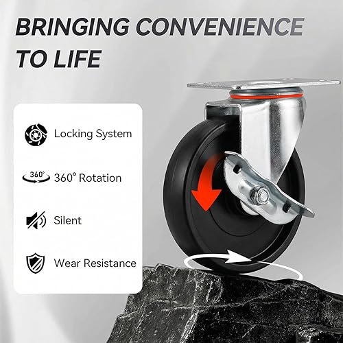 Miniatura 8 de Carrito de herramientas de 5 cajones con ruedas, cofre de herramientas rodante para almacenamiento de herramientas, organizador de carrito