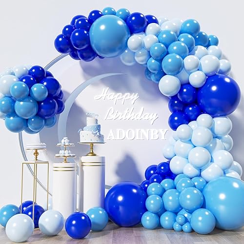 Miniatura 14 de Kit de guirnalda de arco de globos negro y dorado, 185 piezas; globos de látex con confeti negro, blanco, metálico y dorado con forma de estrella en