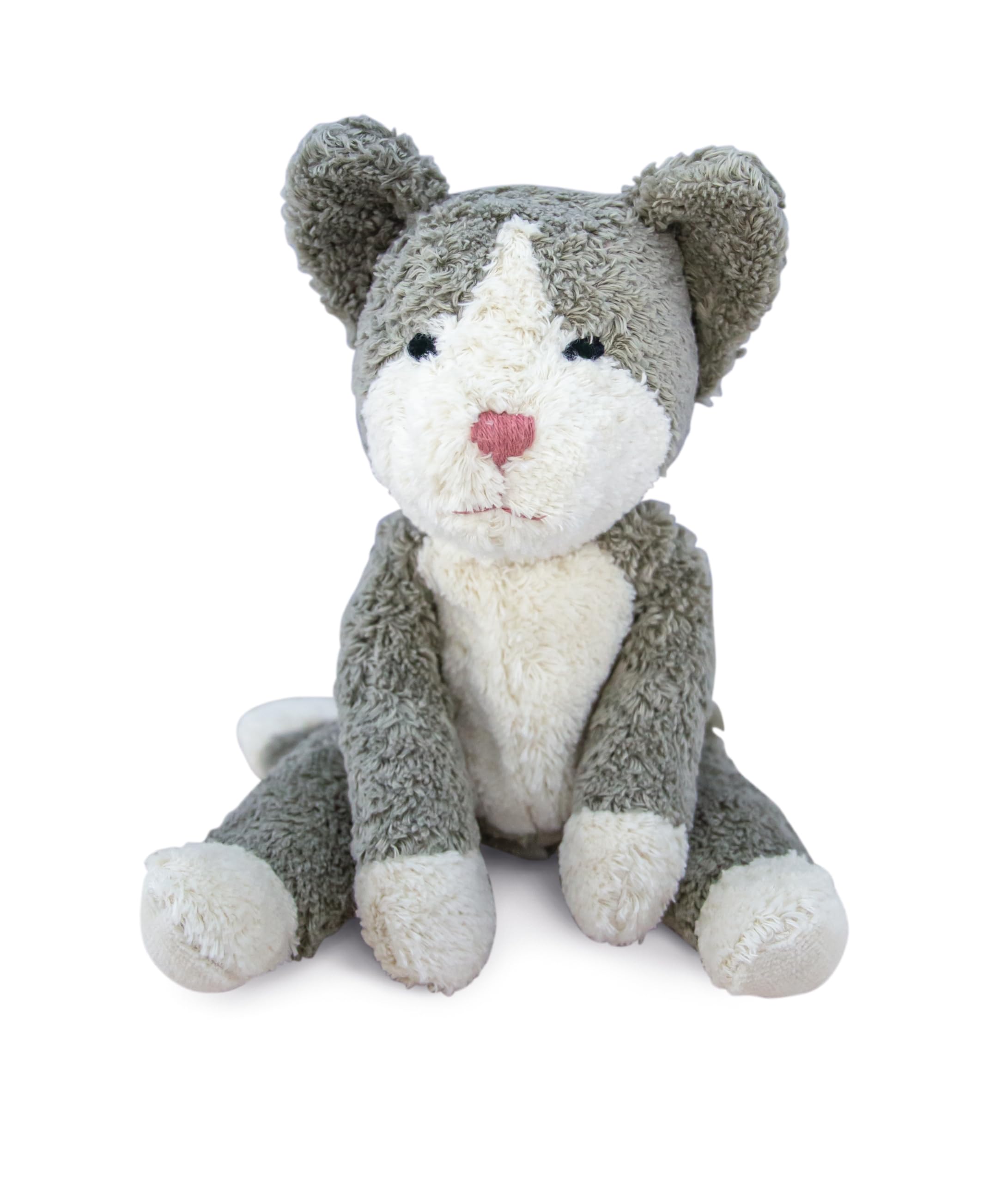 Senger Naturwelt kleine Schlenker-Katze, Grau I Kuscheltier aus GOTS-zertifizierten Materialien I Naturnahes Design für Spielspaß und Dekoration