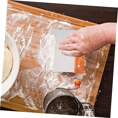 Miniatura 9 de 3 piezas de raspador de masa, cortador de pan de acero inoxidable, cortador de pizza multiusos, raspador de banco para masa, pastel, pan