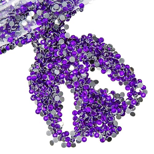 Vista 24 de 8000 piezas de diamantes de imitación de resina de cristal verde esmeralda de 3 mm para manualidades, diamantes de imitación con parte posterior