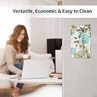 Vista 6 de Cubierta de placa de pared con patrón de palmera tropical, cubierta de interruptor de luz de 1 cuadrilla, cubierta decorativa de una sola palanca