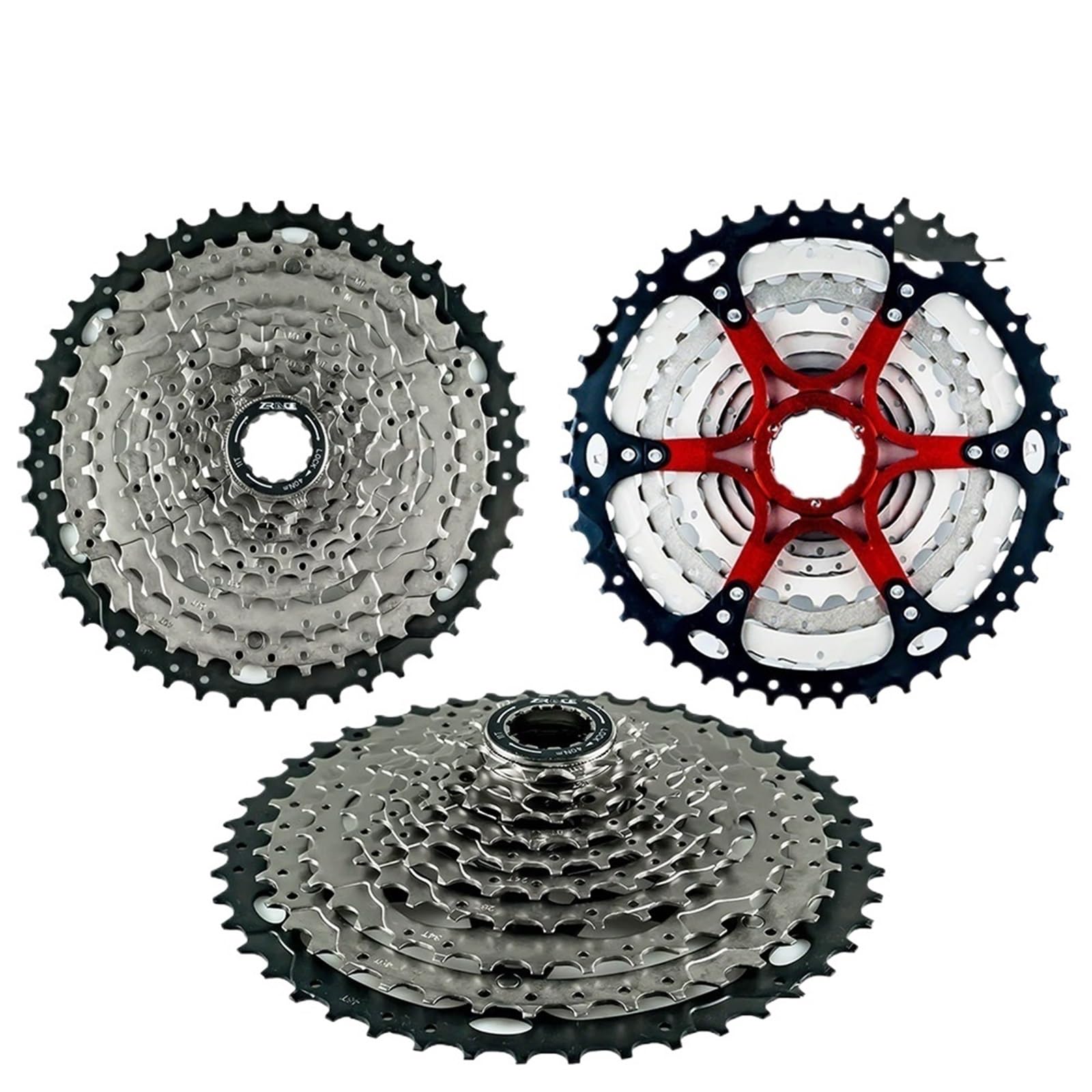 Pasuje do kasety rowerowej ZRACE 10 prędkości MTB Bike Freewheel 11-42T / 11-46T / 11-50T aluminiowy uchwyt, bezpłatny adapter Zębatka kasetowa akcesoria do wymiany roweru wolno