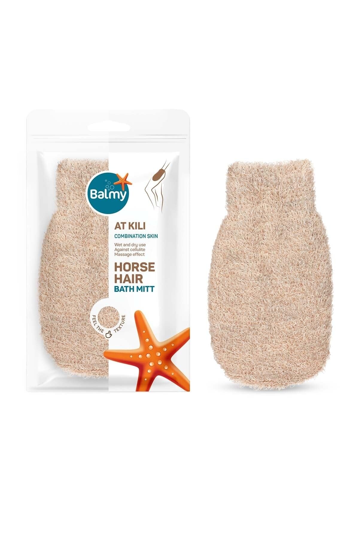 BALMY NATUREL Horsehair Message MITT - Natural Horse Hair - ACCELERATES Blood Flow - MINIMISES CELLULITES Allowing PORES to Breath