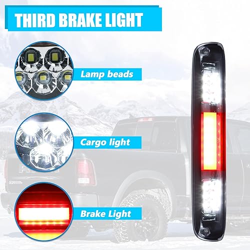 Miniatura 5 de Dibanyou Tercera luz de freno LED de alto montaje para Chevrolet SilveradoGMC Sierra 150025003500 y HD Classic lámpara de carga trasera