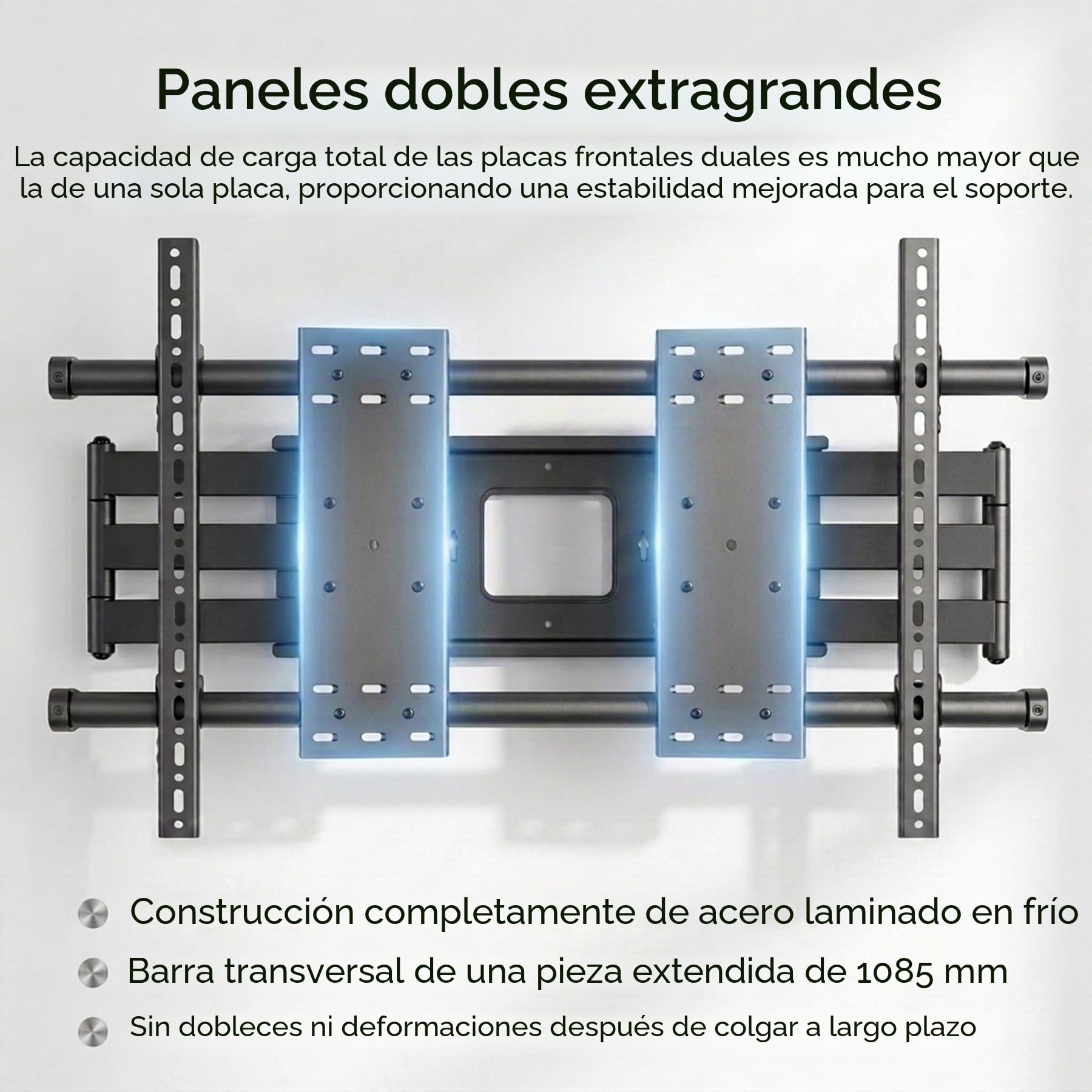 Soporte TV Pared Brazo para Televisiones Monitores 75-120 Pulgadas Articulado Inclinable Carga Máx. 130kg VESA MAX 1000x600mm DY1000