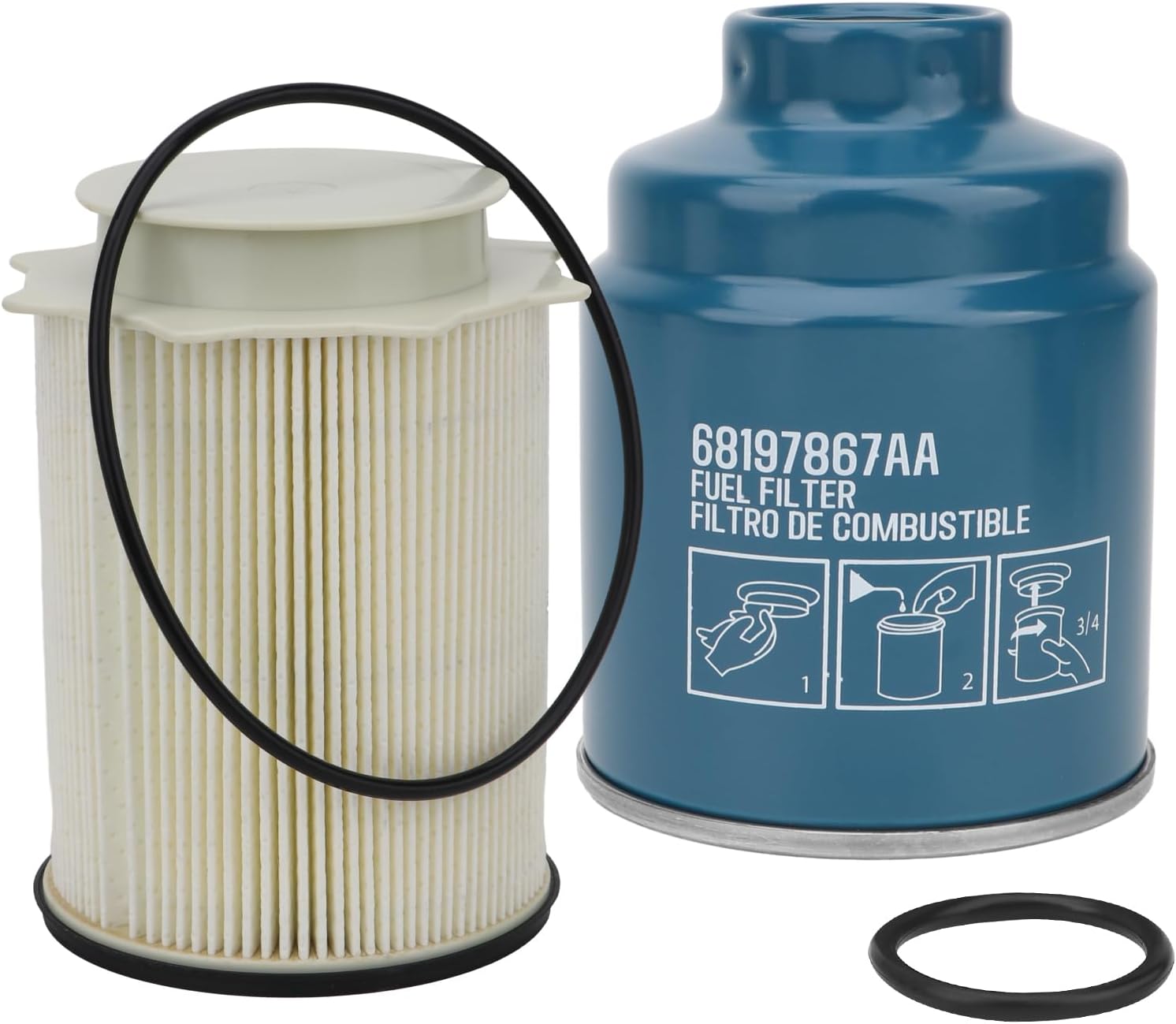Ram 6.7L Cummins Filter Kit fits 2013-2018 | | Replaces 68197867AA 68157291AA, OEM Grade Fuel Filter and Fuel/Water Separator.