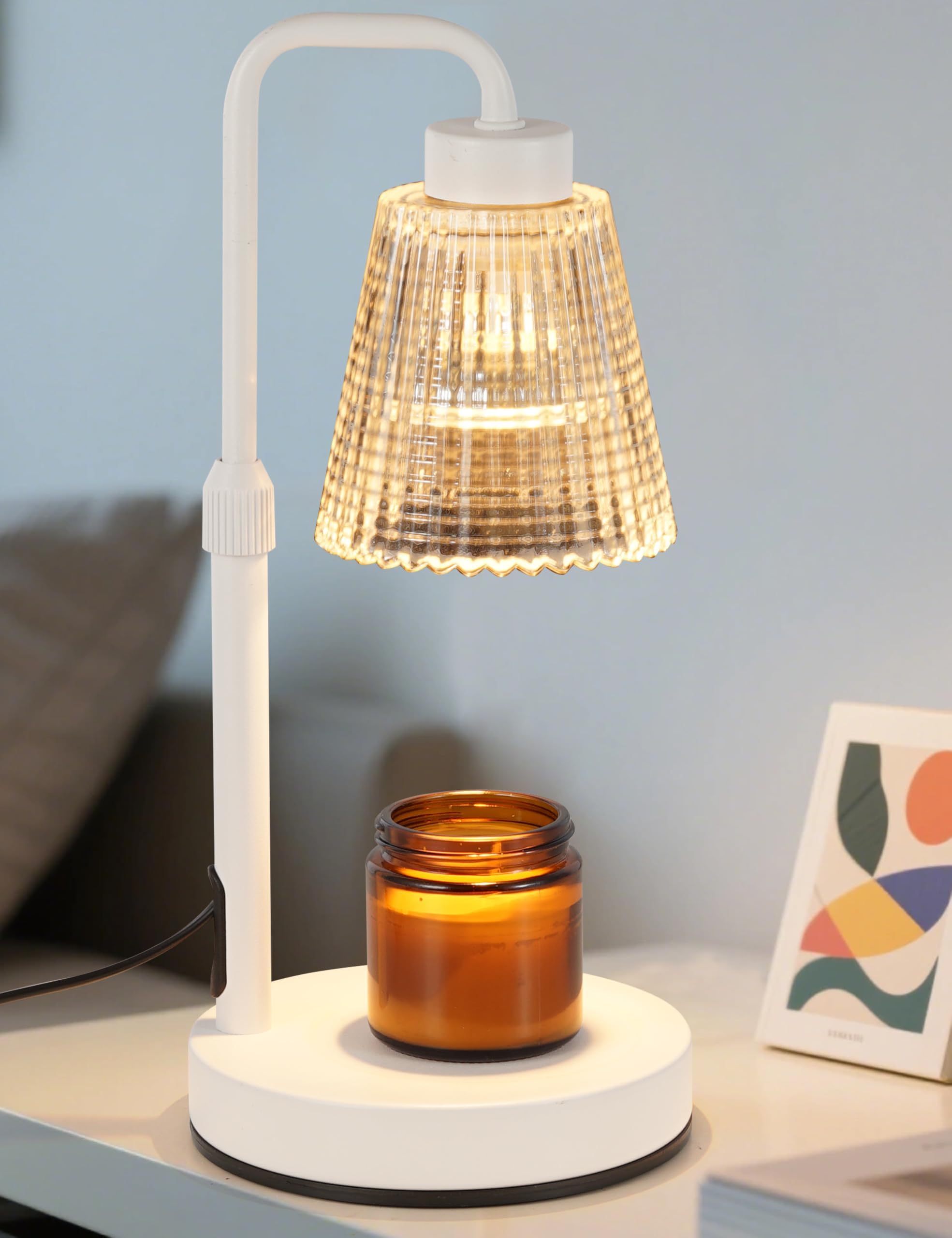 Candle Warmer Lamp with Timer Dimmable, Birthday Gifts for Women Mom, House Warming Gifts New Home Decor, Wax Melt Warmer for Jar Candles with 2 Bulbs