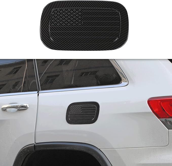 CheroCar Gas Cap Cover Fuel Filler Door Gas Tank Cap Cover Accessories for Jeep