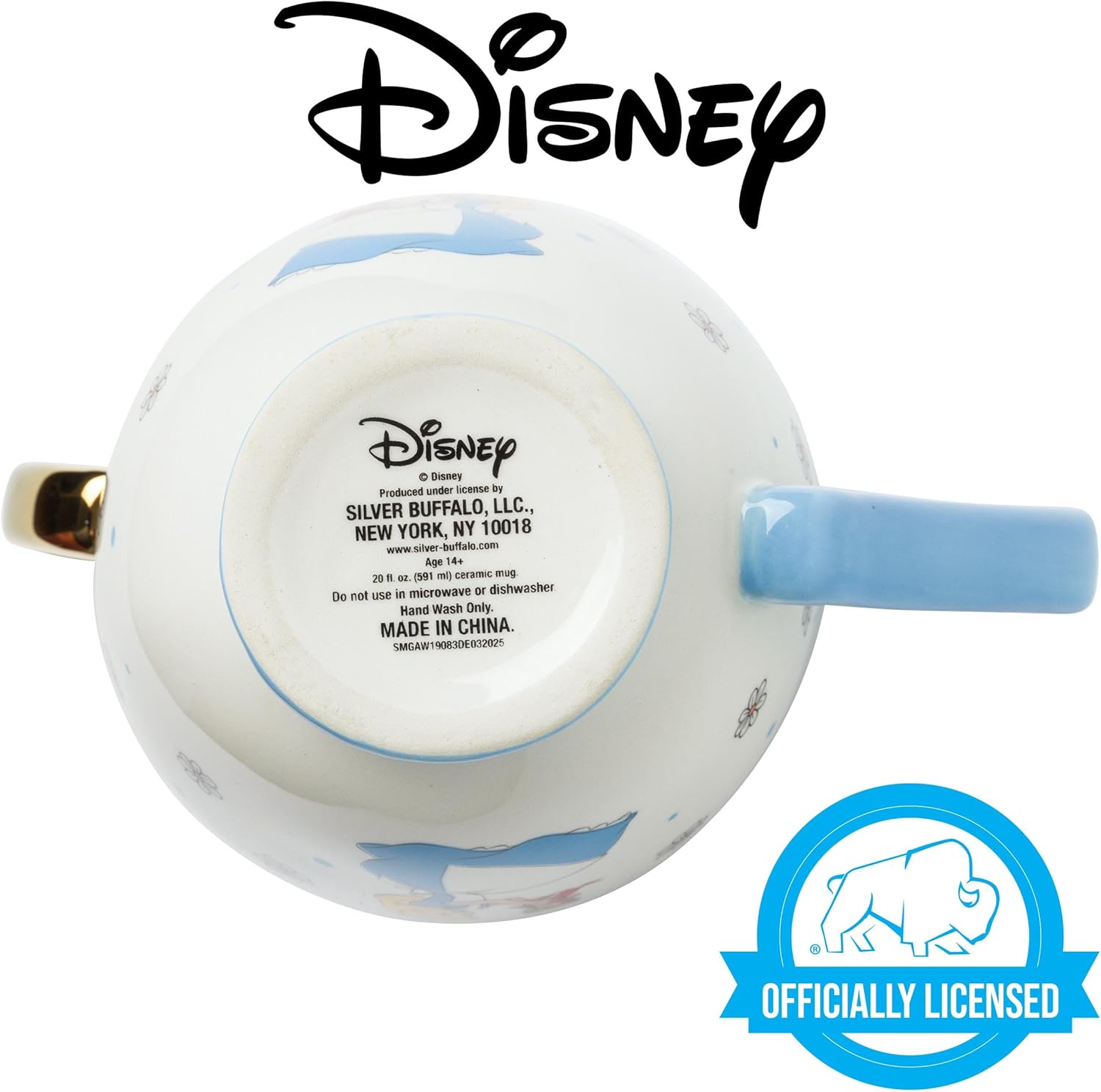 Silver Buffalo Disney Alice in Wonderland and Dinah Stacked Teacup 3D Sculpted Ceramic Coffee Mug, 20 Ounces - Image 5